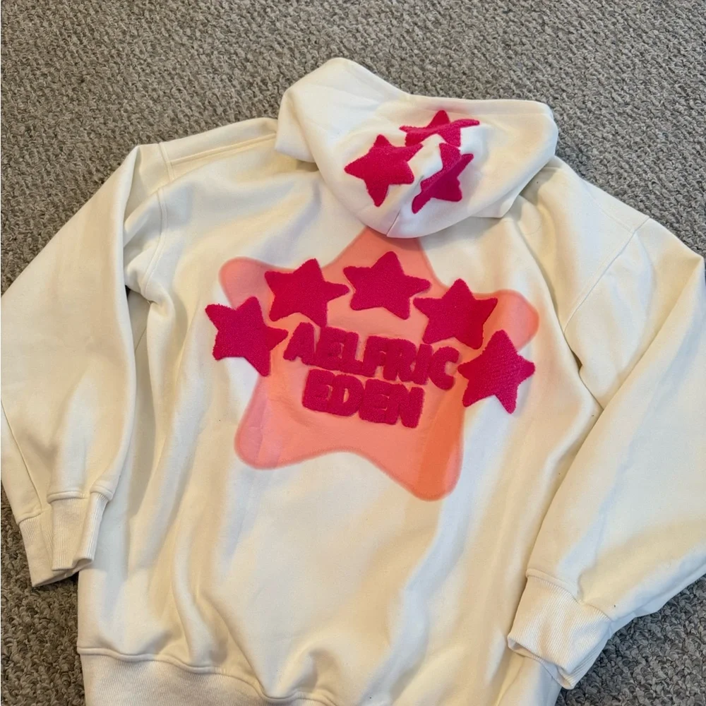 Aelfric Eden vintage embroidery Eden star V303 hoodie unisex large - Picture 13 of 14